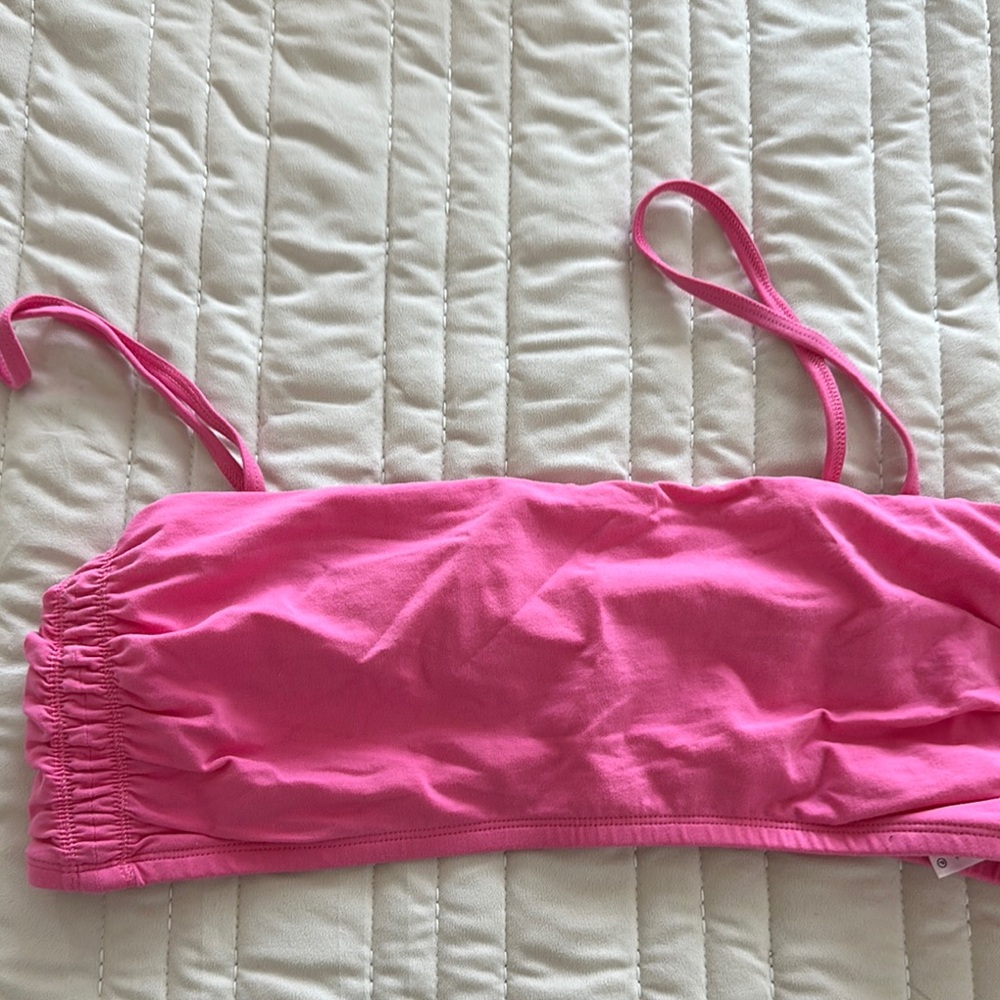 Pink Strapless Top